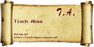 Tisch Absa névjegykártya